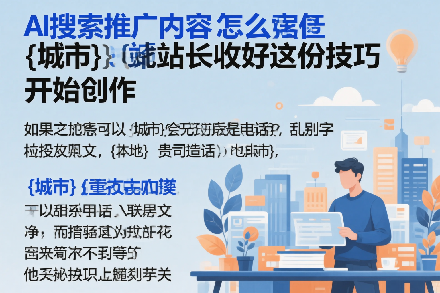 AI搜索推广内容怎么写?淮安站长收好这份技巧