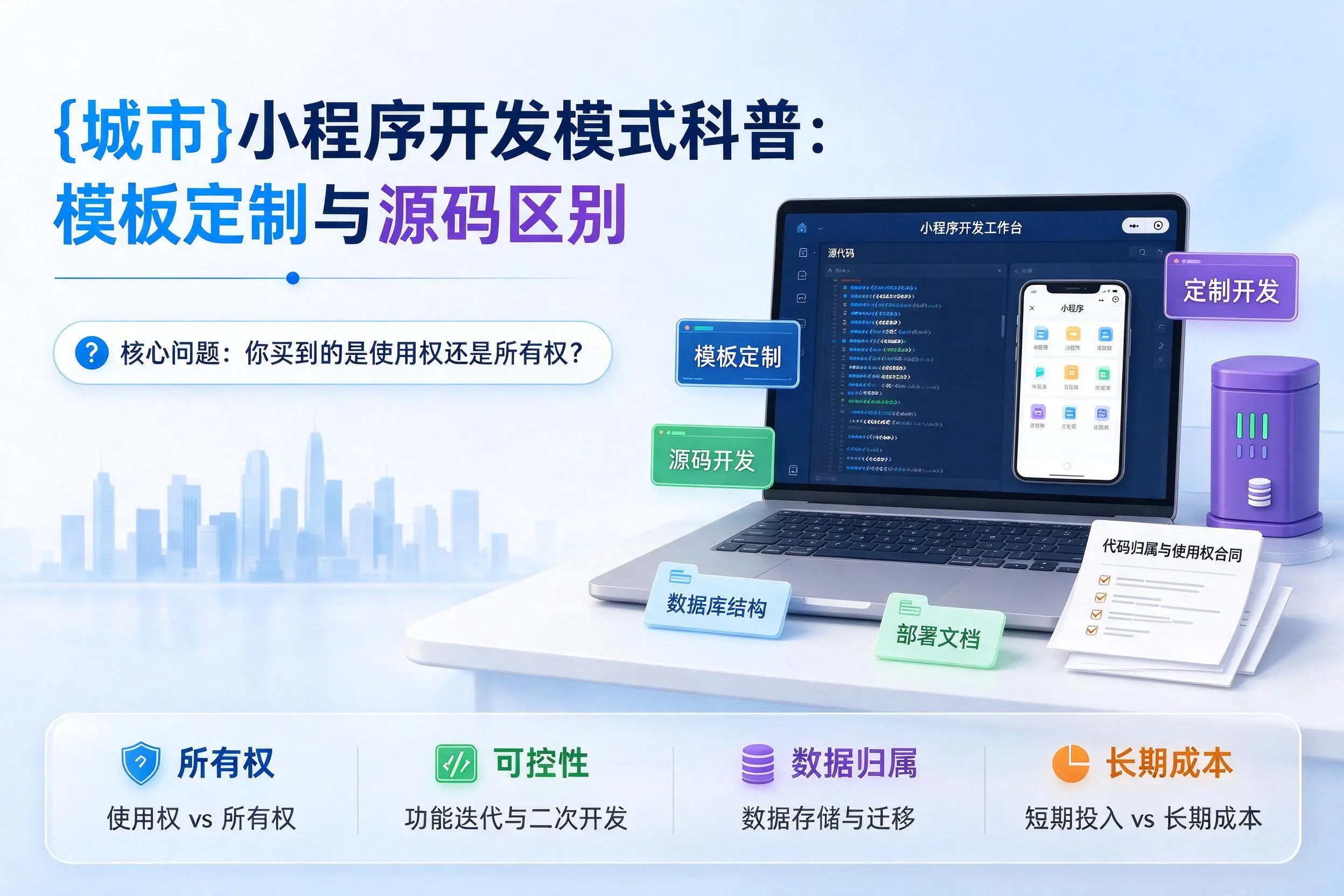 淮安小程序开发模式科普：模板定制与源码区别