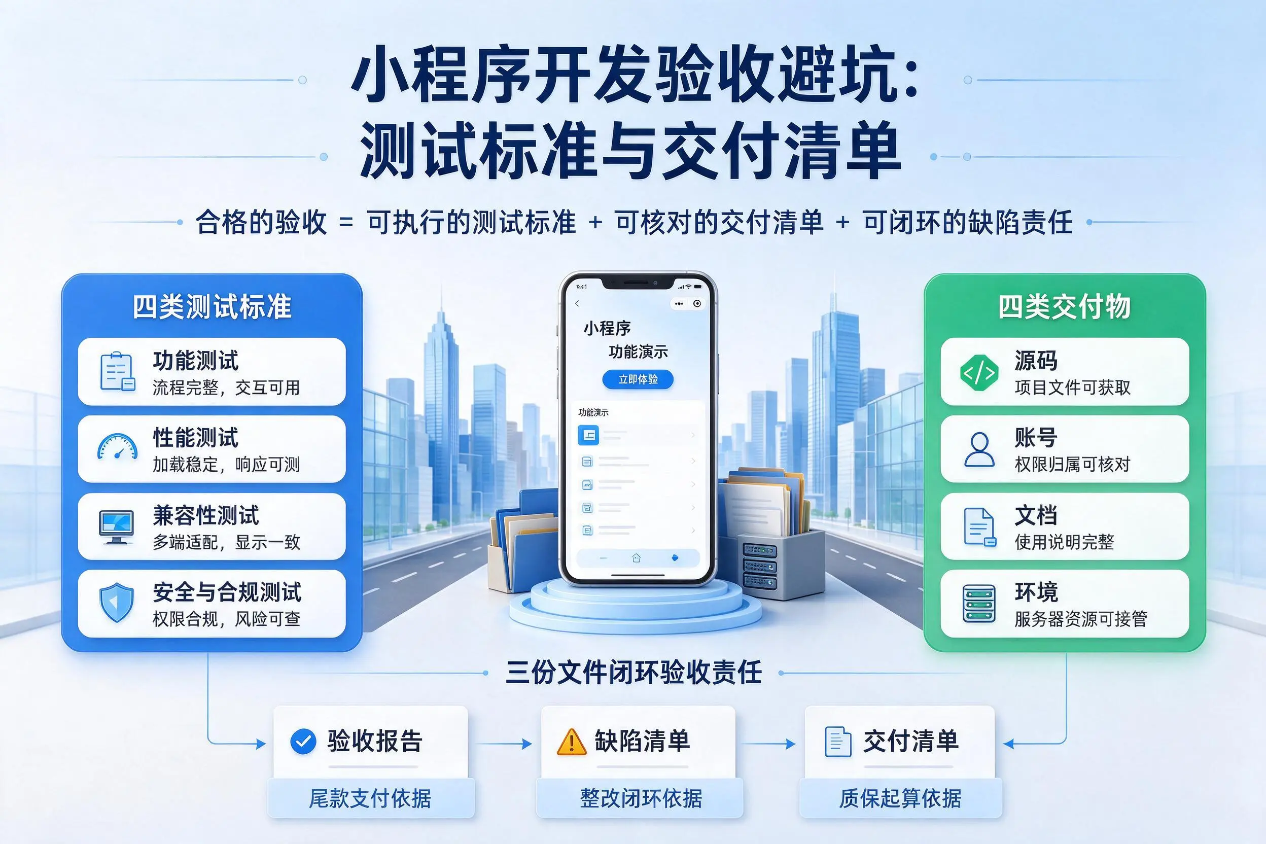 淮安小程序开发验收避坑:测试标准与交付清单