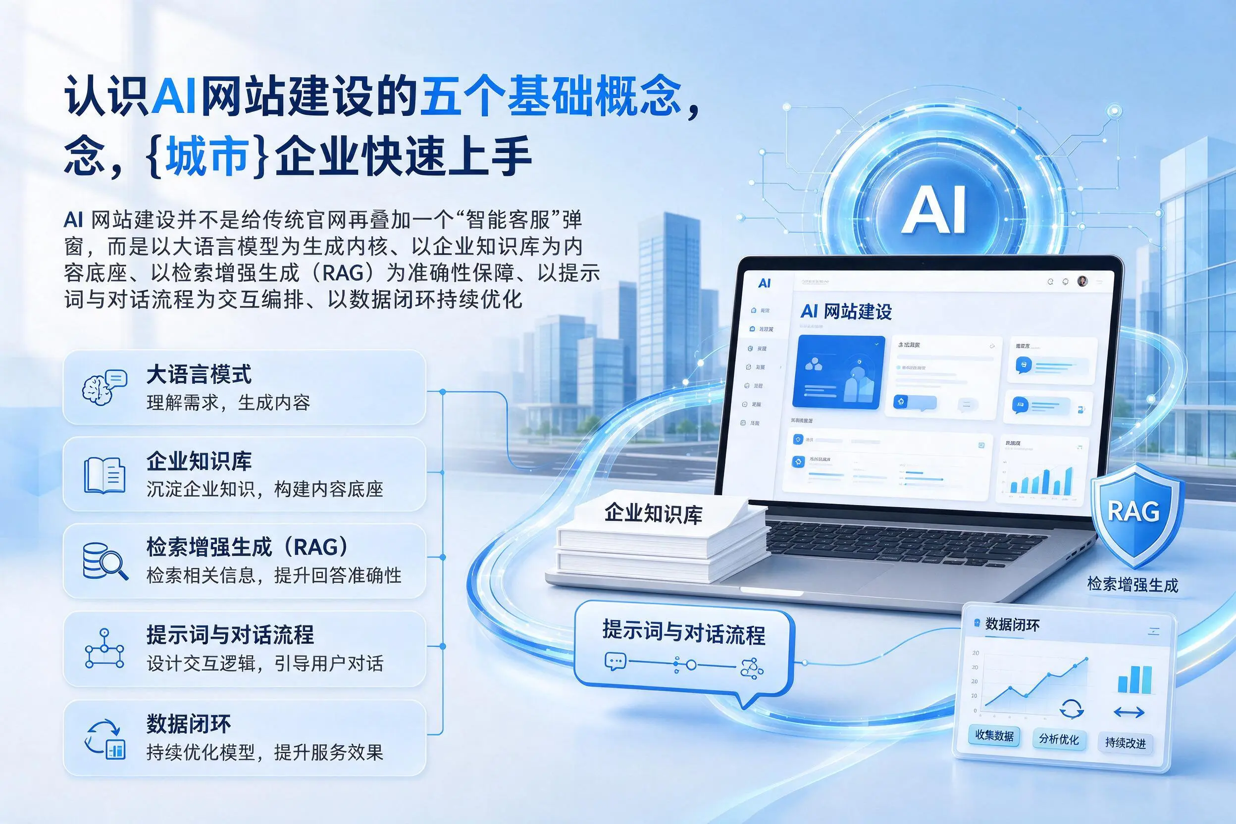 认识AI网站建设的五个基础概念，淮安企业快速上手