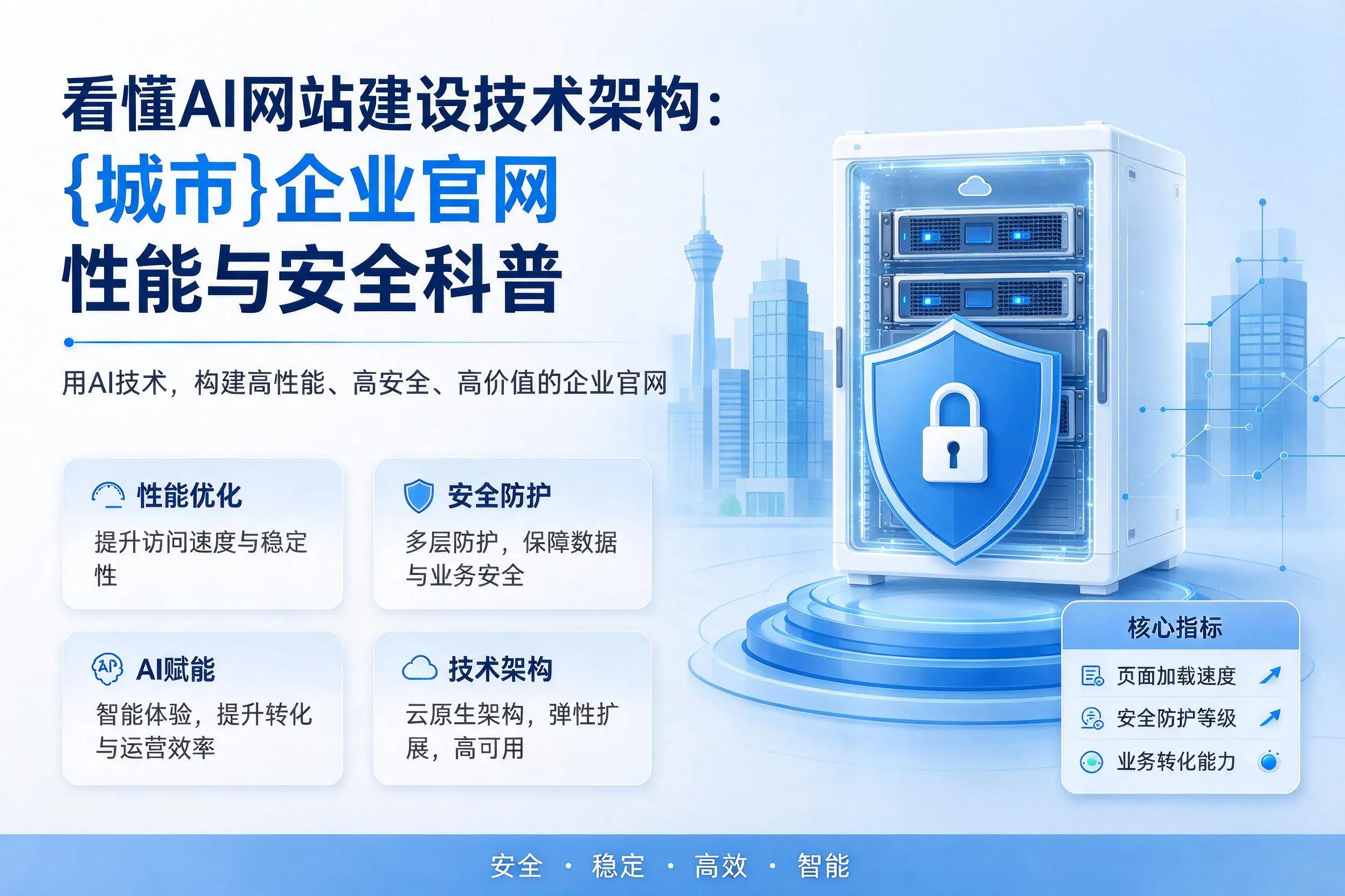 看懂AI网站建设技术架构：淮安企业官网性能与安全科普