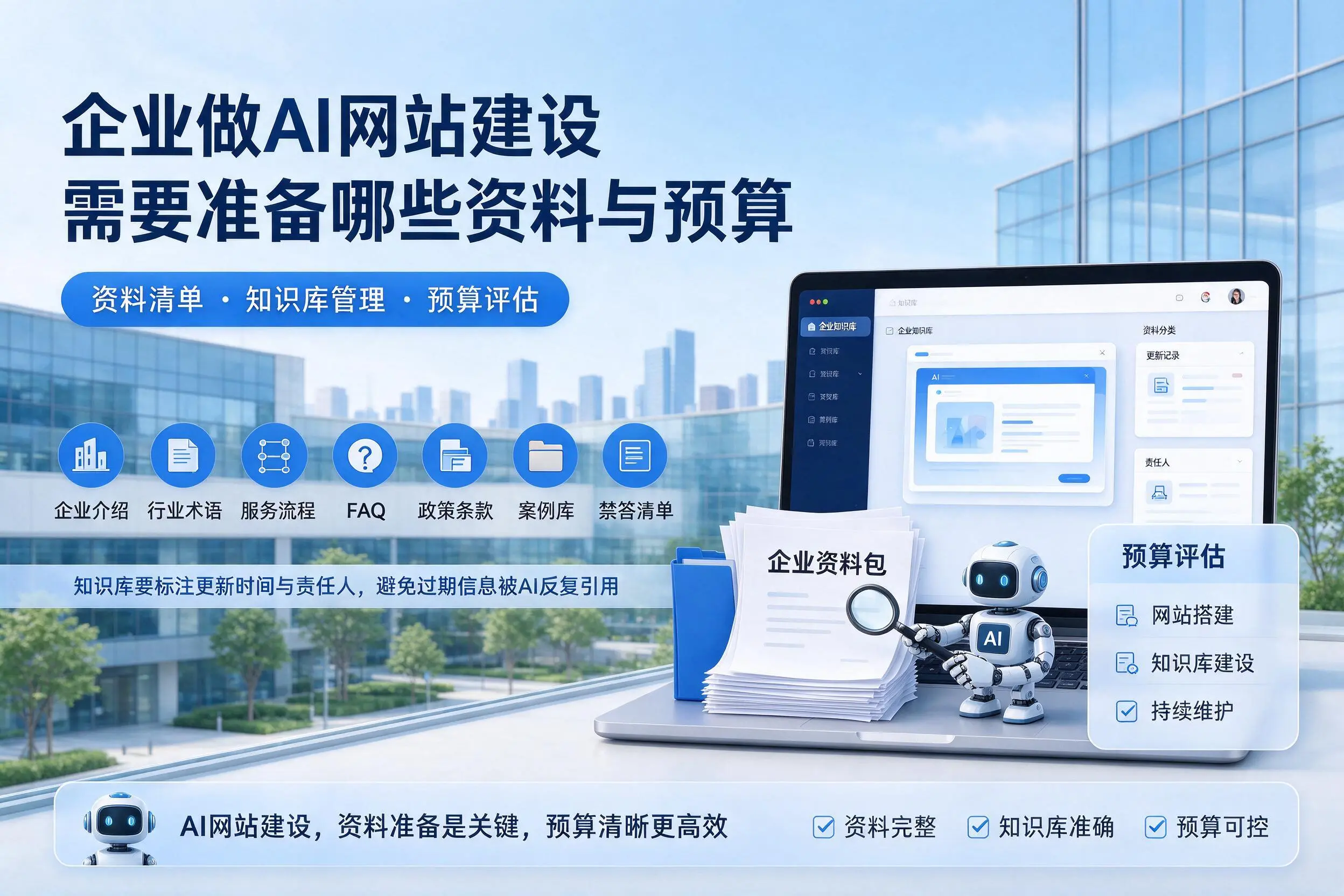 淮安企业做AI网站建设需要准备哪些资料与预算