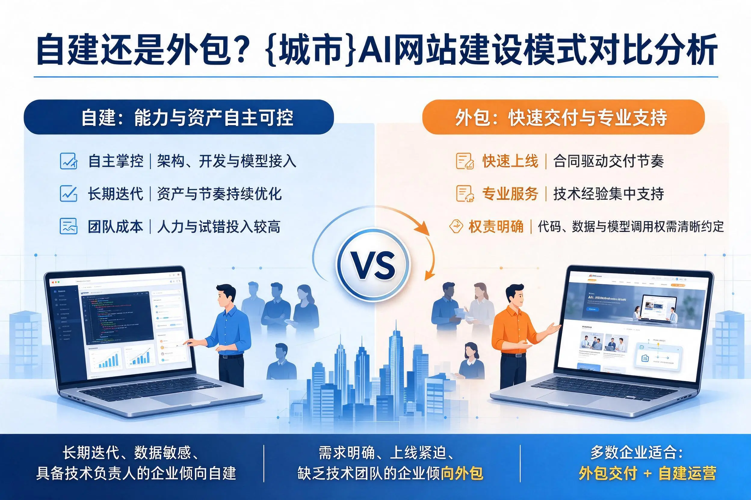 自建还是外包？淮安AI网站建设模式对比分析