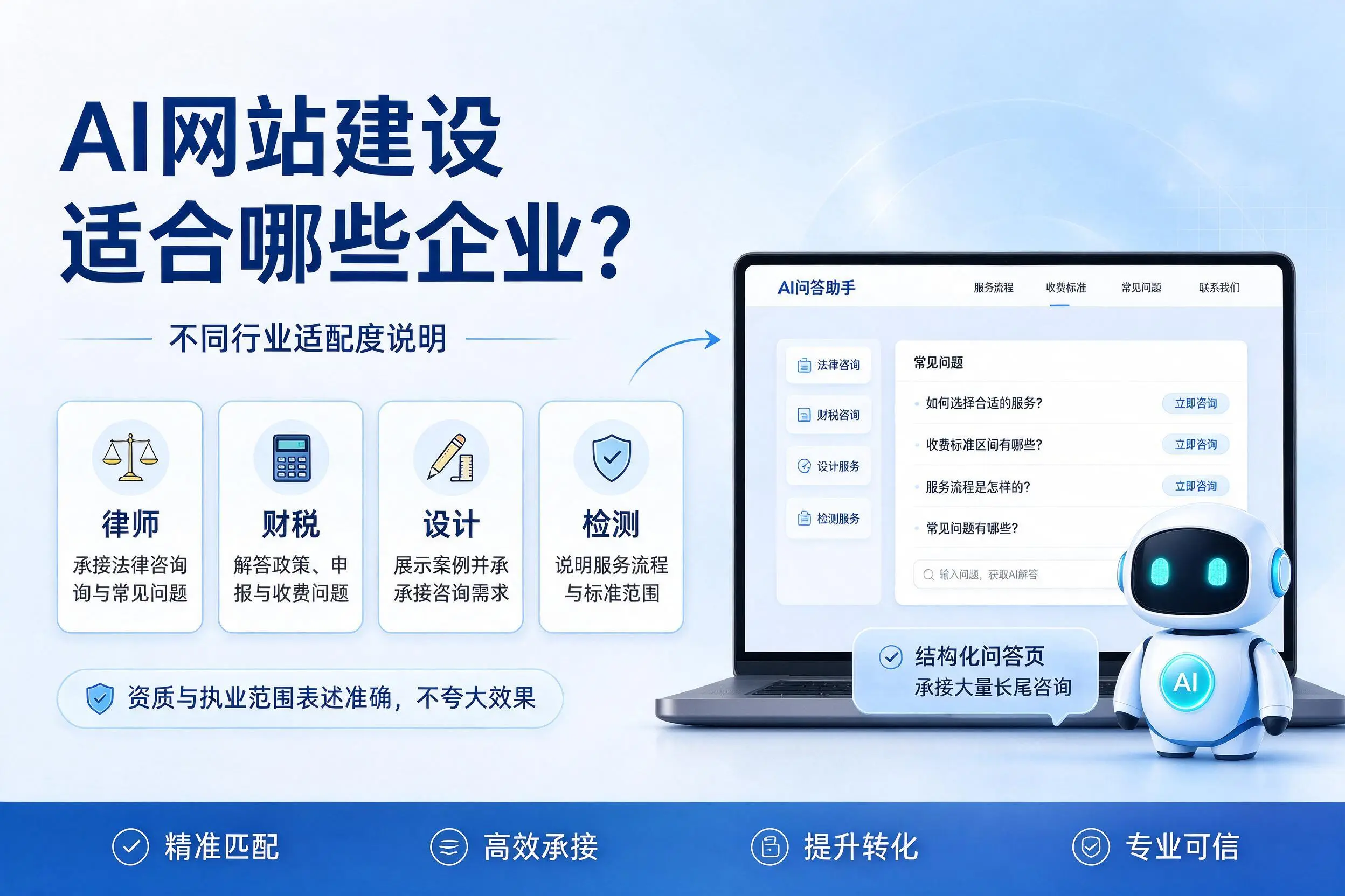 AI网站建设适合哪些企业？淮安不同行业适配度说明
